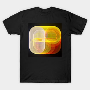 geometric shapes moving and forming complex patterns T-Shirt